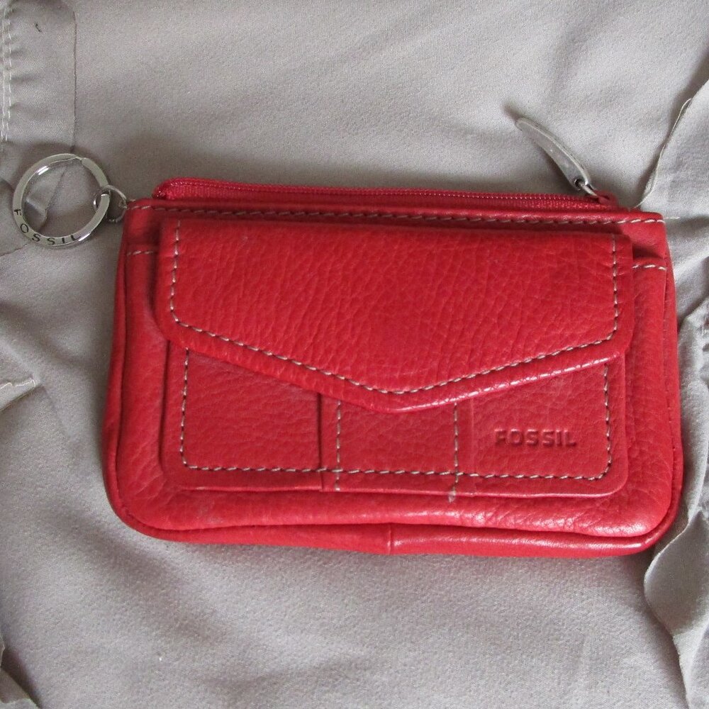 small leather zipper wallet
